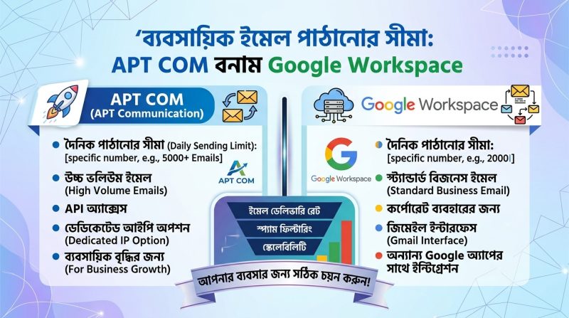 Business Email Sending Limit: APT COM vs Google Workspace