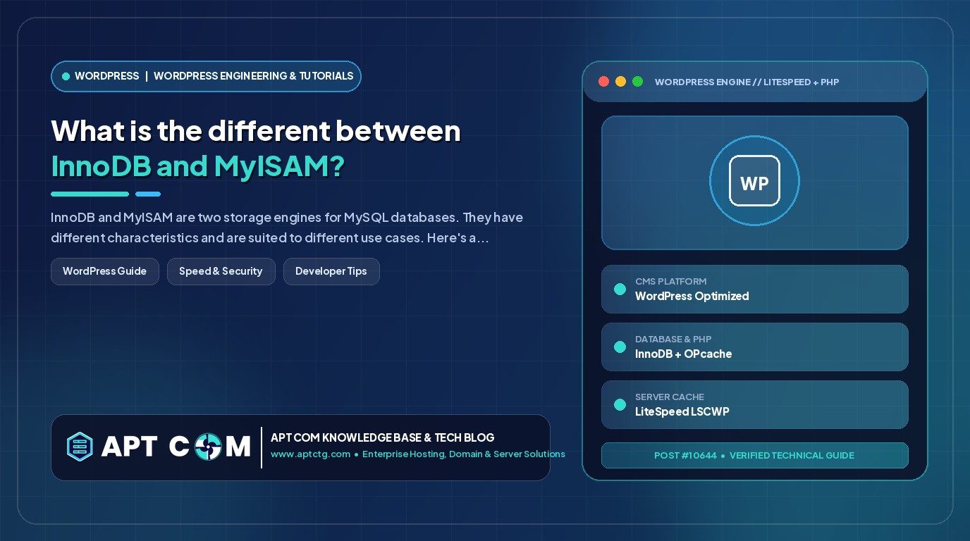 What is the different between InnoDB and MyISAM?