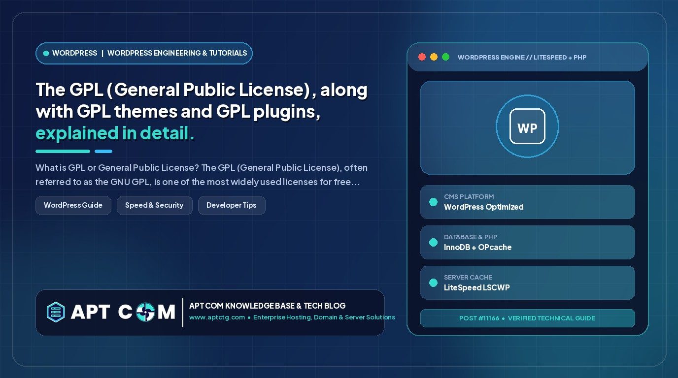 The GPL (General Public License), along with GPL themes and GPL plugins, explained in detail.