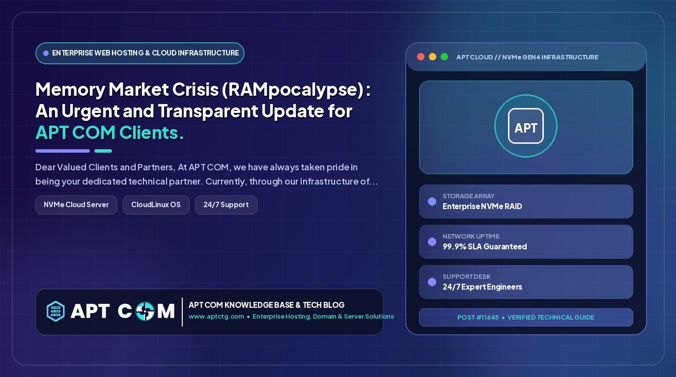 Memory Market Crisis (RAMpocalypse): An Urgent and Transparent Update for APT COM Clients.