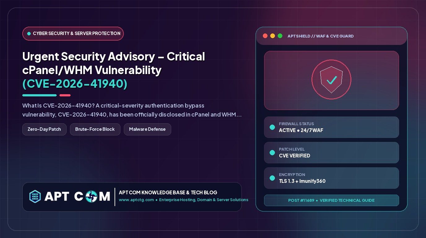 Urgent Security Advisory – Critical cPanel/WHM Vulnerability (CVE-2026-41940)