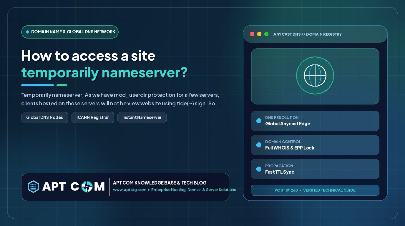 How to access a site temporarily nameserver?