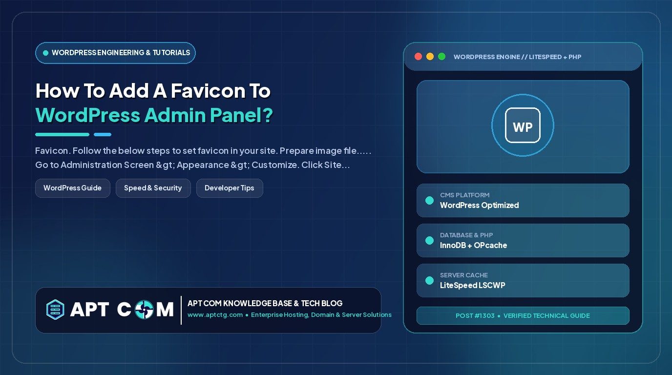 How To Add A Favicon To WordPress Admin Panel?