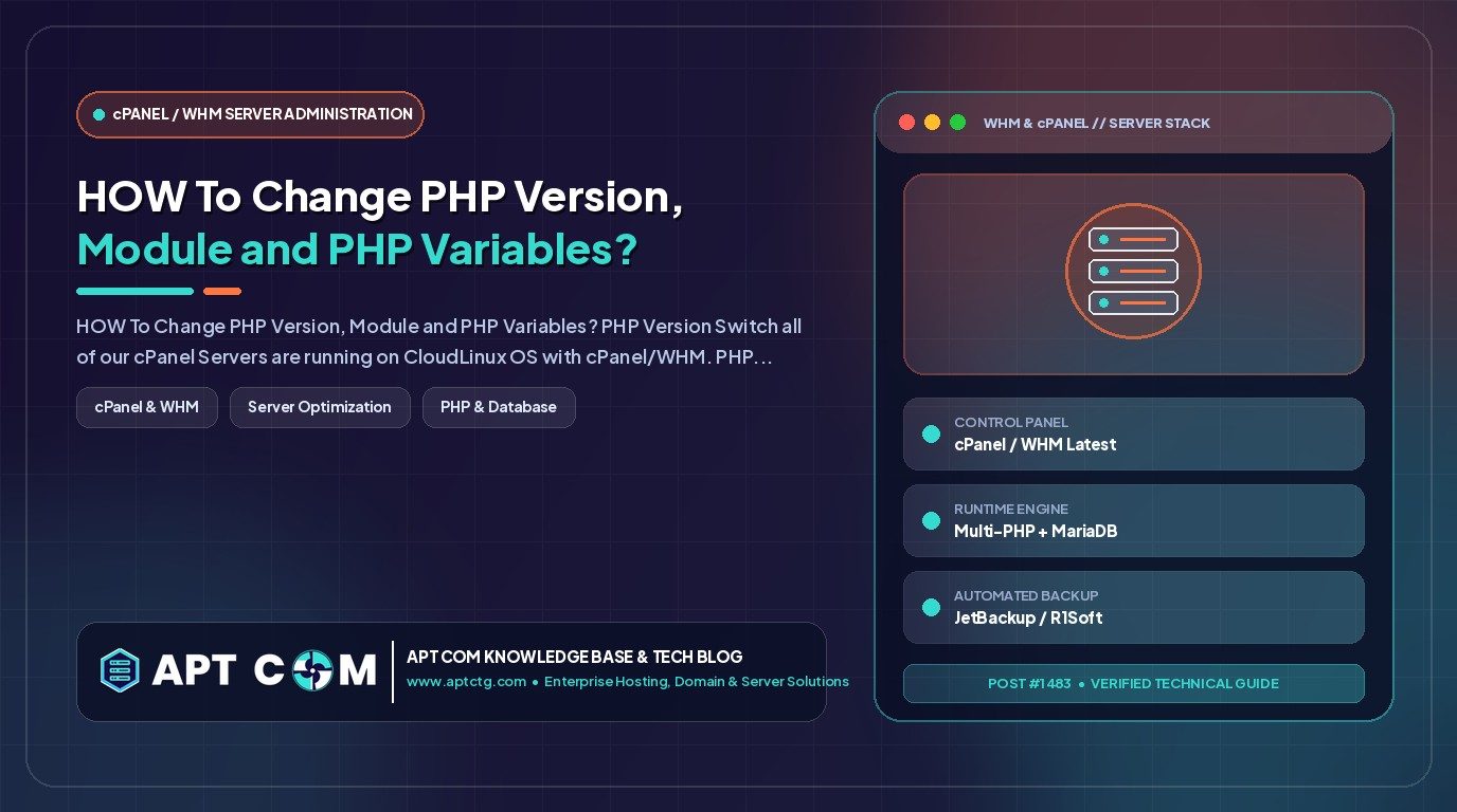 HOW To Change PHP Version, Module and PHP Variables?