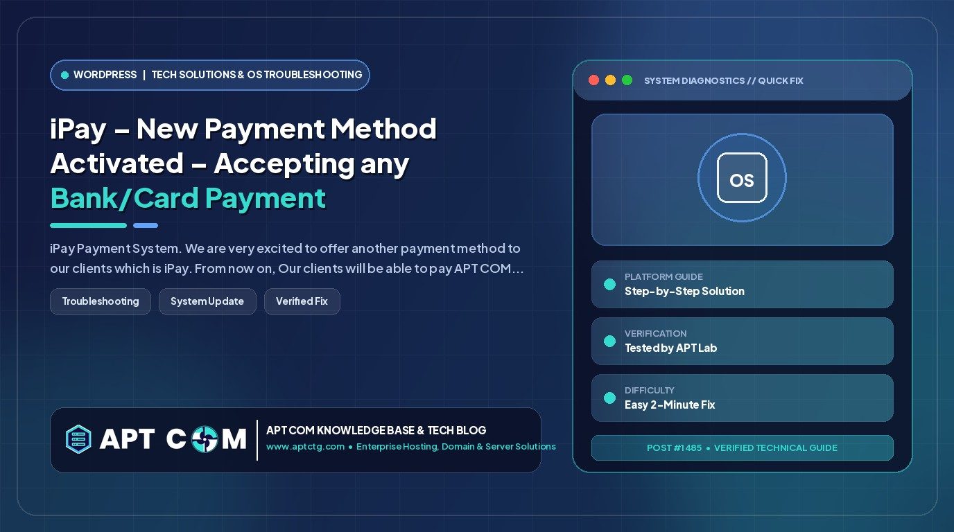 iPay – New Payment Method Activated – Accepting any Bank/Card Payment