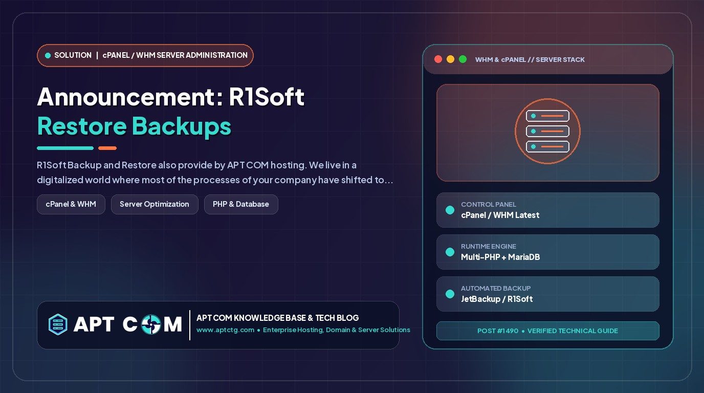 Announcement: R1Soft Restore Backups