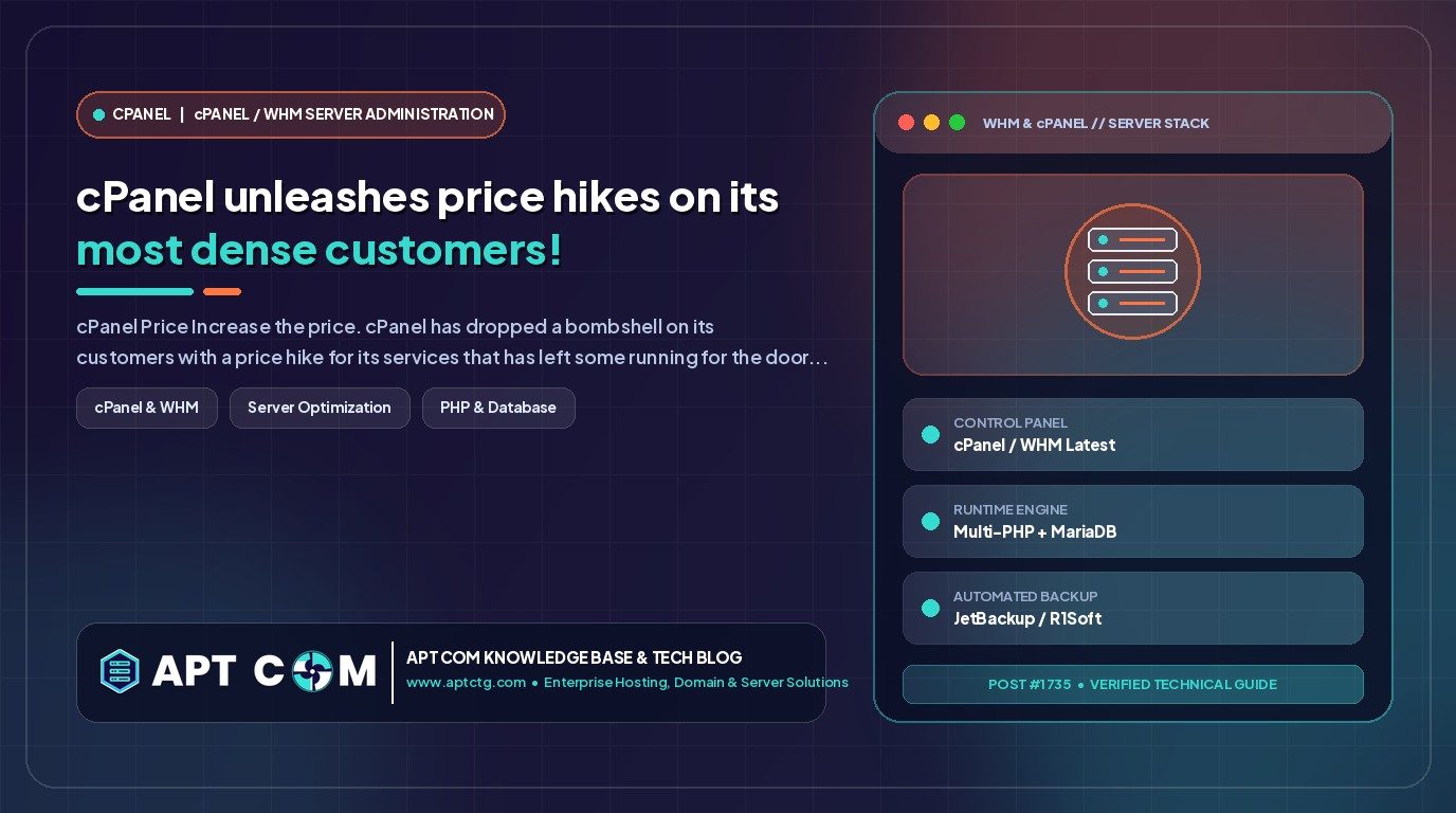 cPanel unleashes price hikes on its most dense customers!