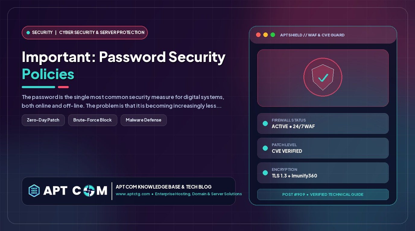 Important: Password Security Policies